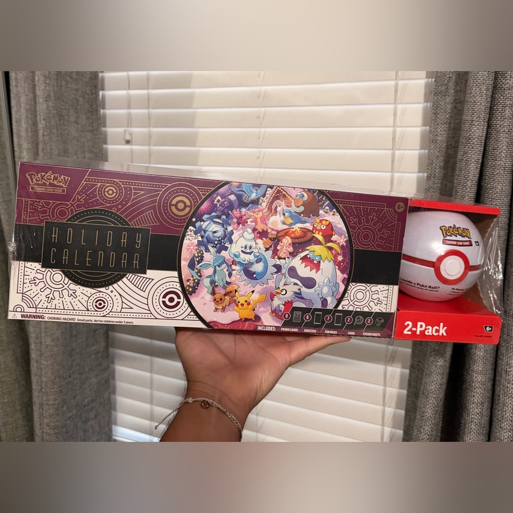 Pokemon Holiday Calendar with Pokeball - Multicolor